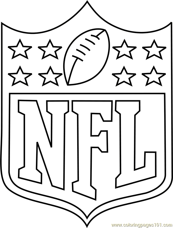صفحة تلوين شعار اتحاد كرة القدم الأميركي