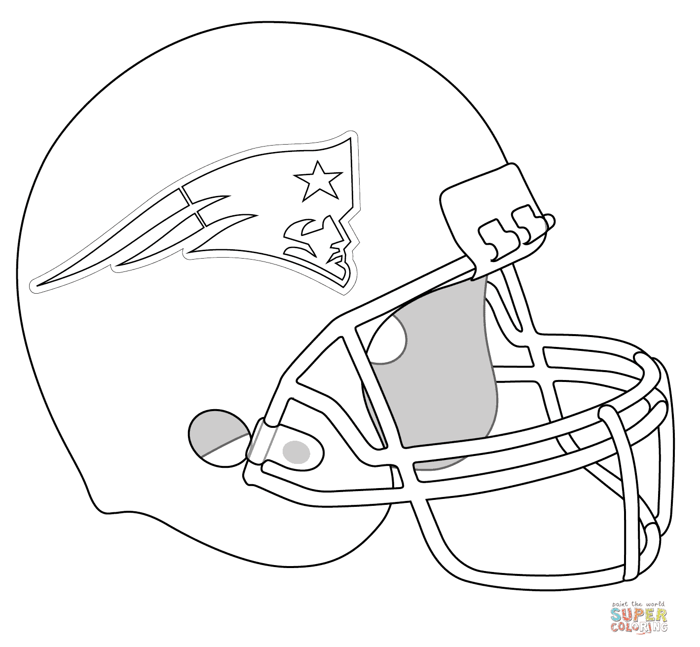 Ausmalbilder New England Patriots Helm