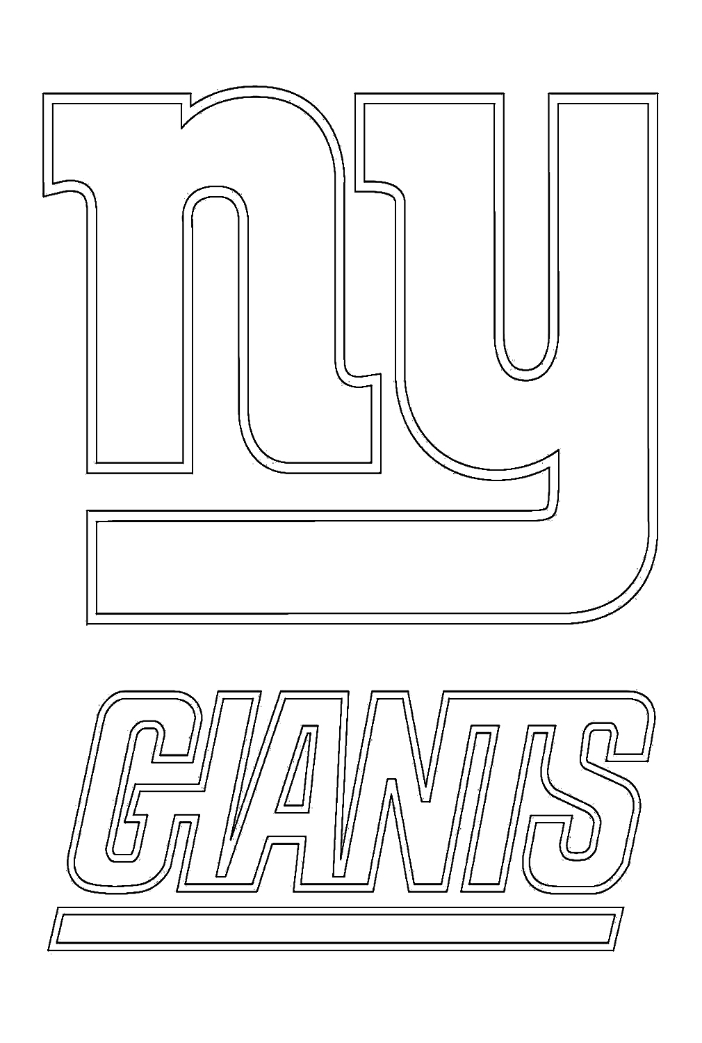 New York Giants Logo Coloring Page