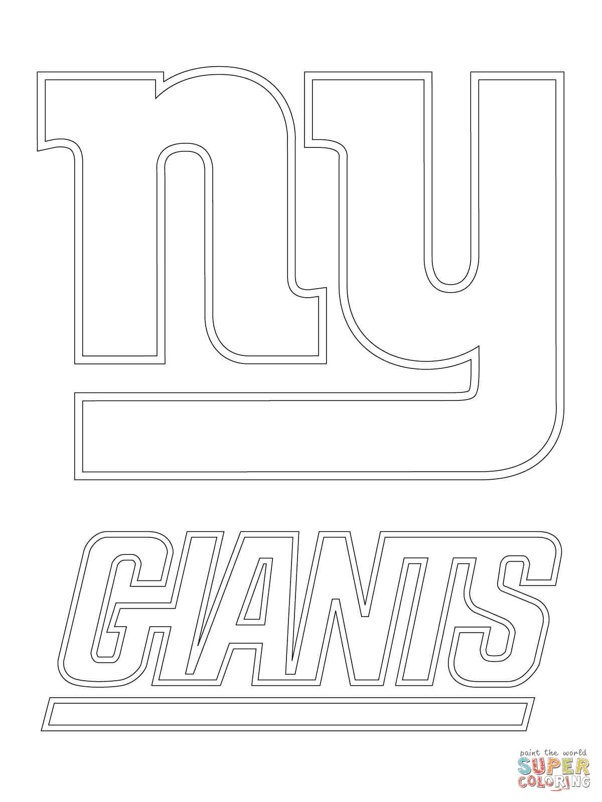 New York Giants-Logo zum Ausmalen