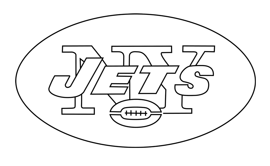 صفحة تلوين شعار نيويورك جيتس
