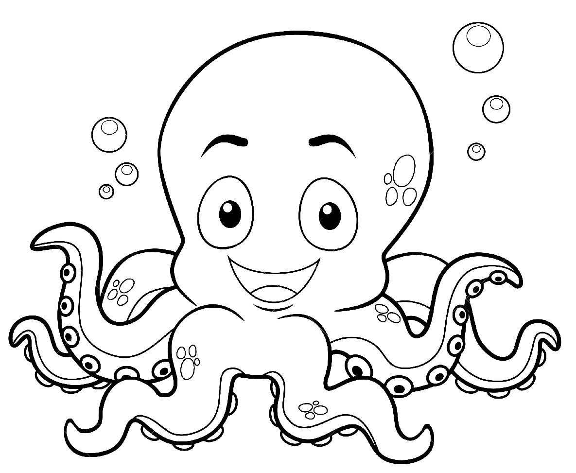 North Pacific Giant Octopus Coloring Pages