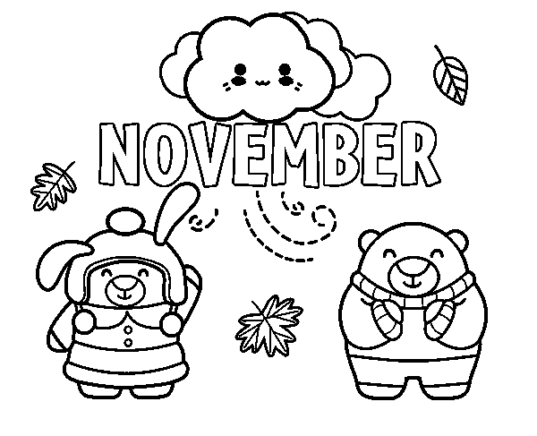 November Free Printable Coloring Page