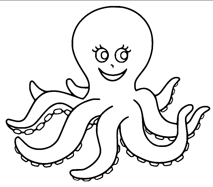 Octopus Free Printable Coloring Page