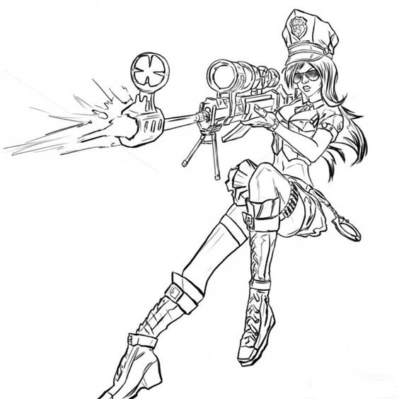 Officer Caitlyn Coloring Page