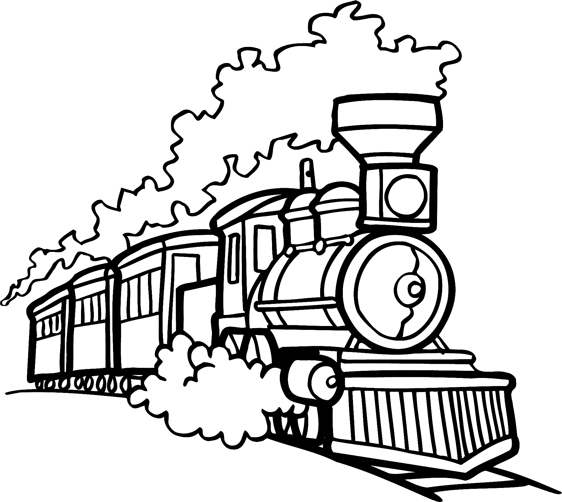 Old Choo Choo Train Coloring Pages