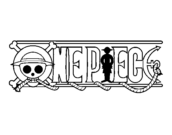 Logotipo de One Piece dos personagens de One Piece