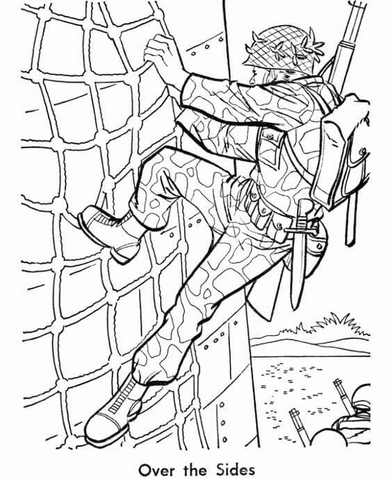 Over The Sides Coloring Page