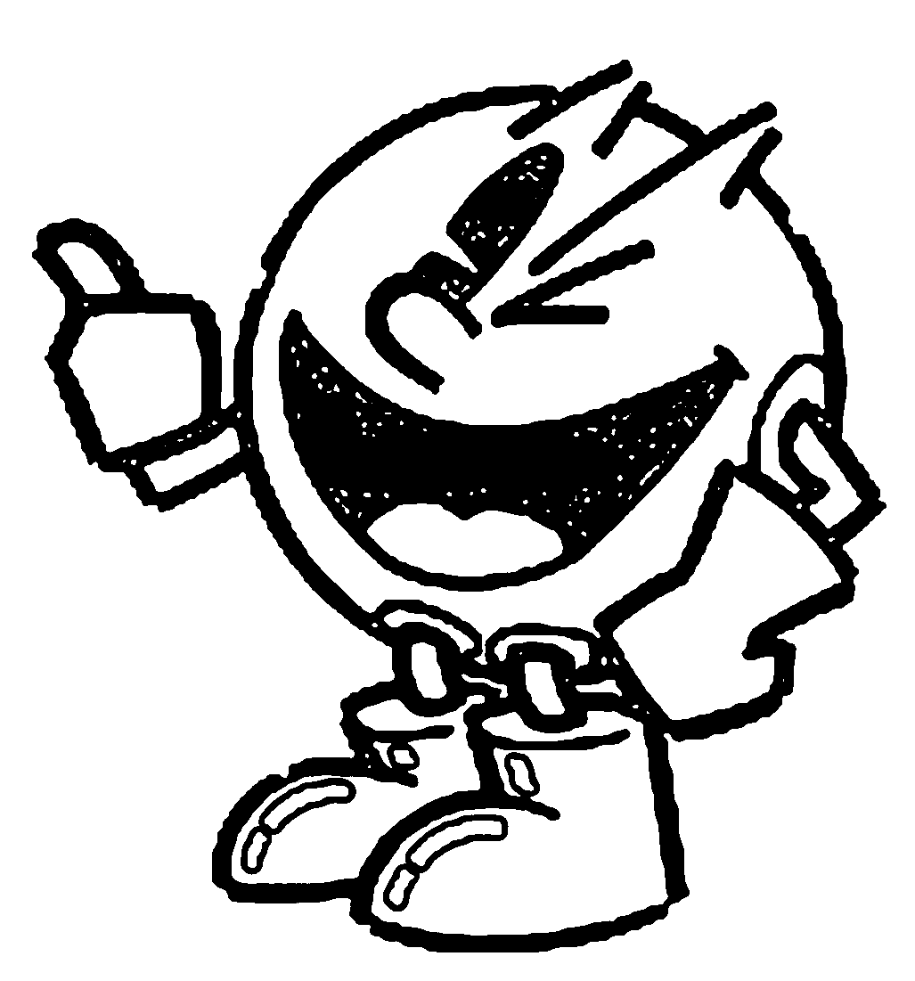 Раскраска Pac Man для печати бесплатно