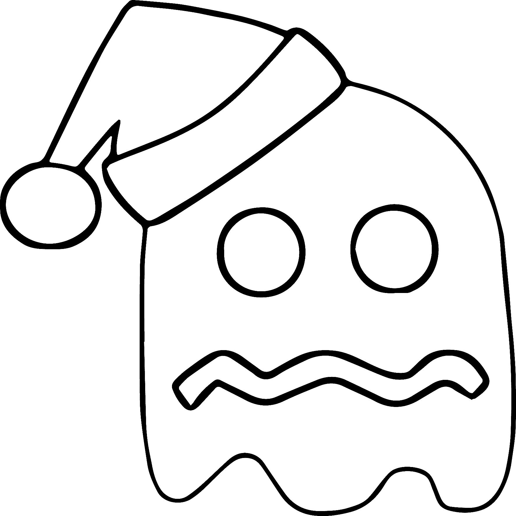 Рождественский призрак Pacman из Pac Man