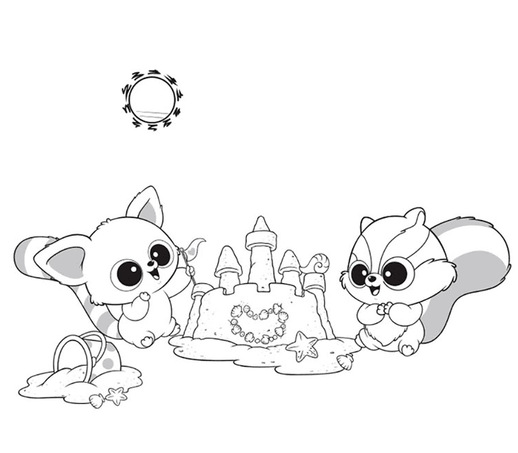 Pammee and Chewoo Coloring Page