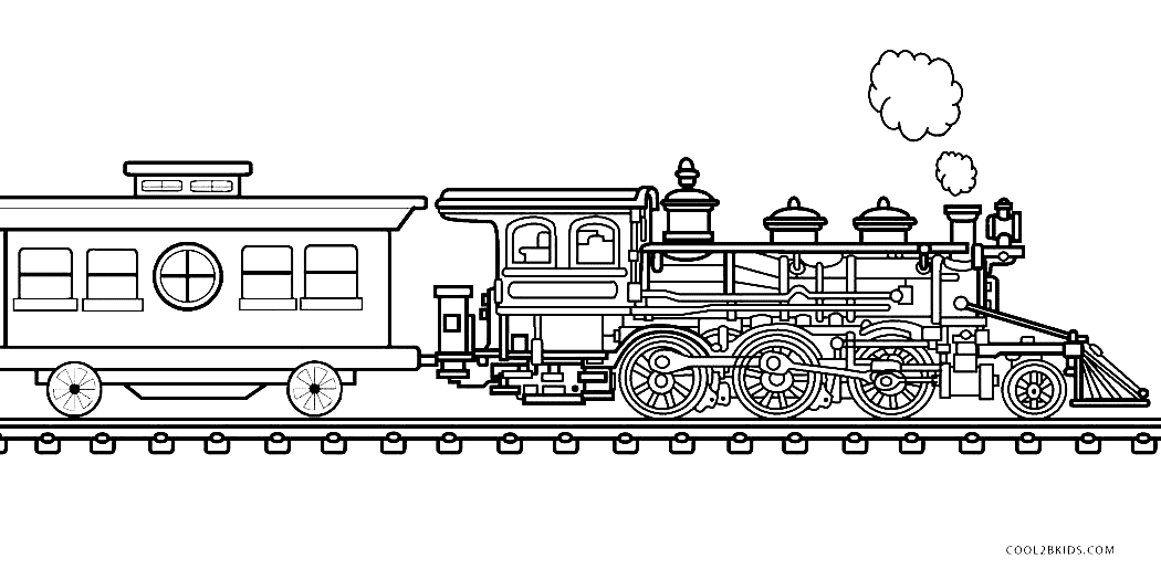Passenger Train Free Coloring Pages