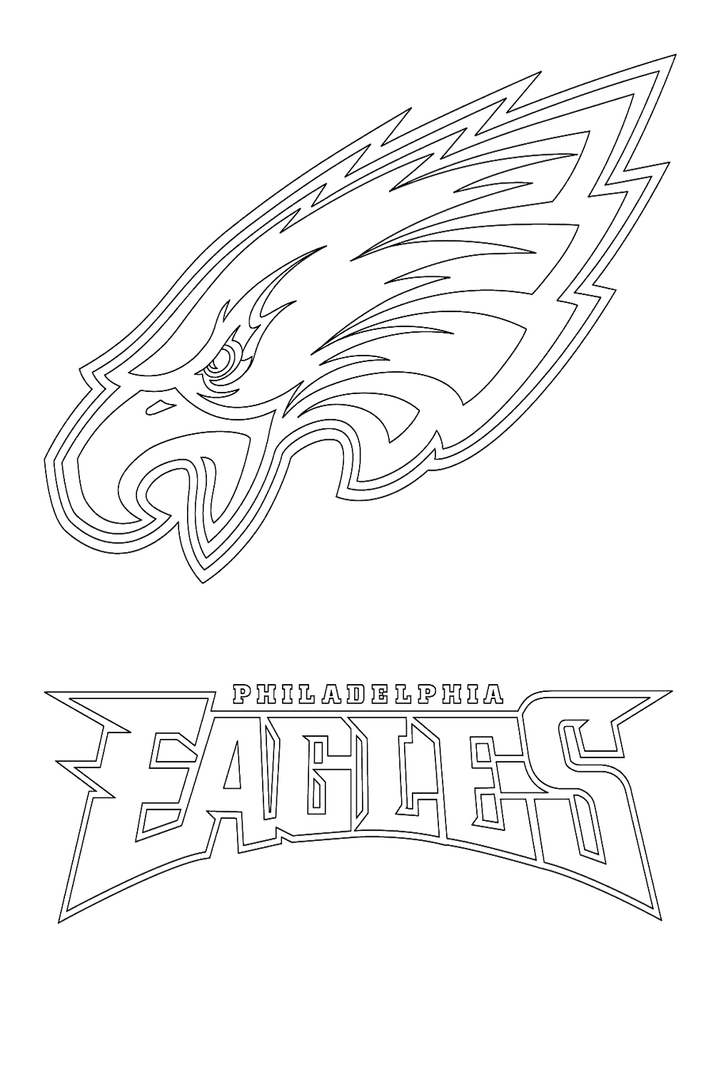 Philadelphia Eagles Logo Coloring Page
