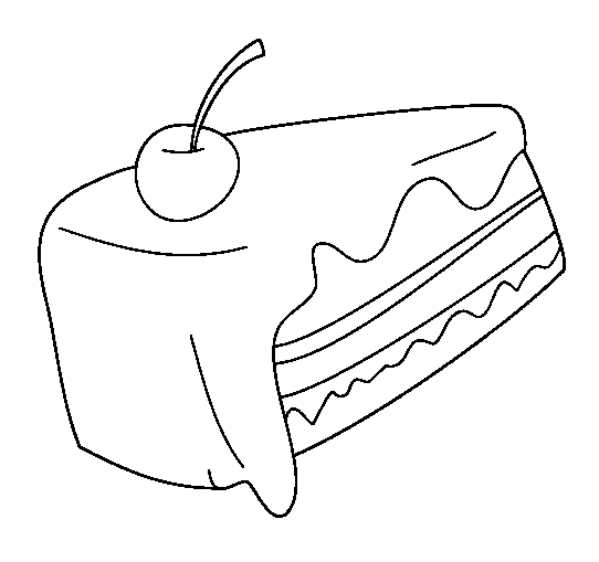 Piece Of Cake Chocolate Coloring Page