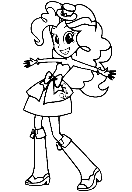 Pinkie Pie from Equestria Girls Coloring Page