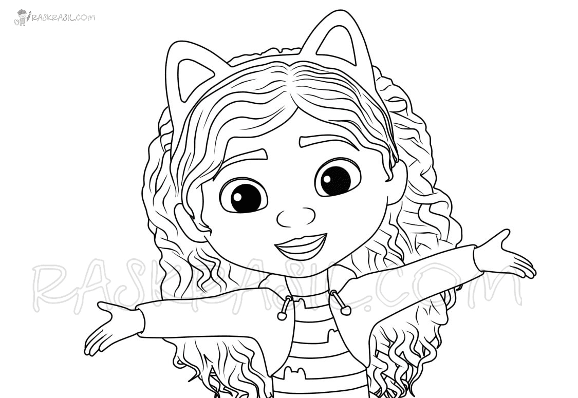 Pretty Gabby Coloring Pages