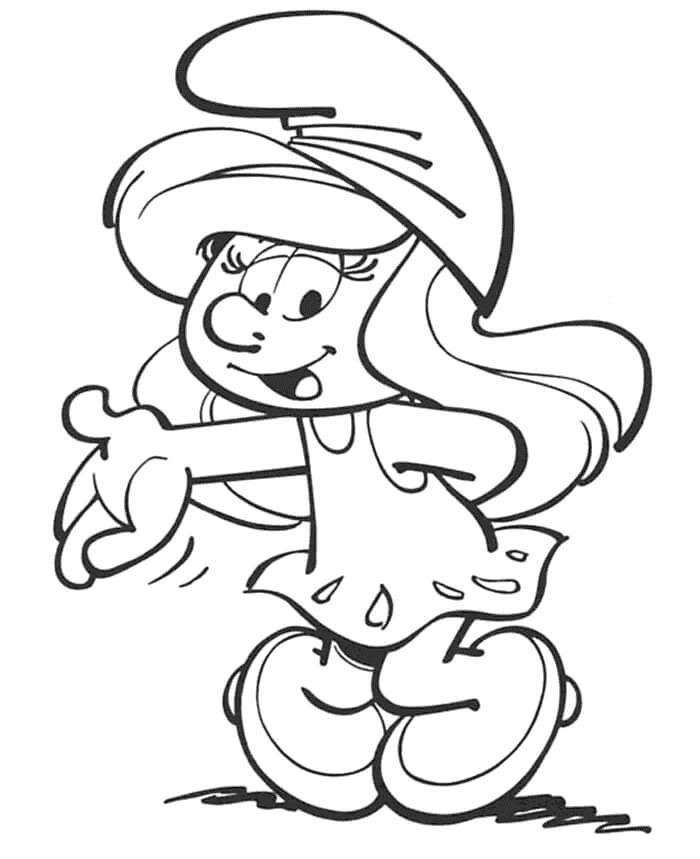 Smurfette Coloring Page. 