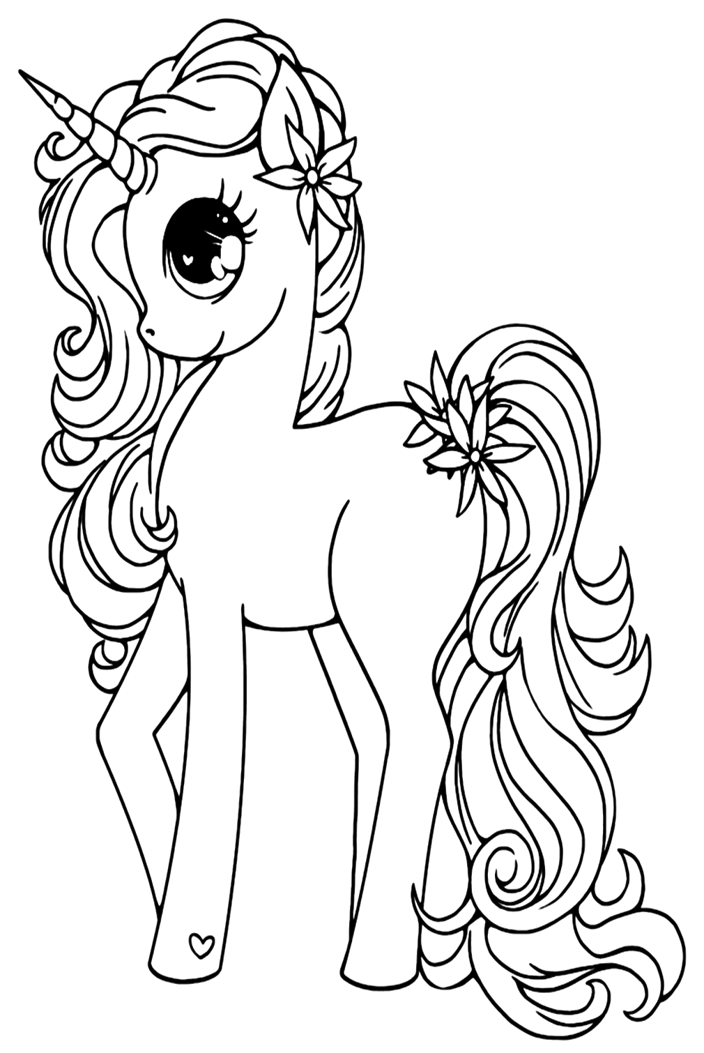 Pretty Unicorn Coloring Pages