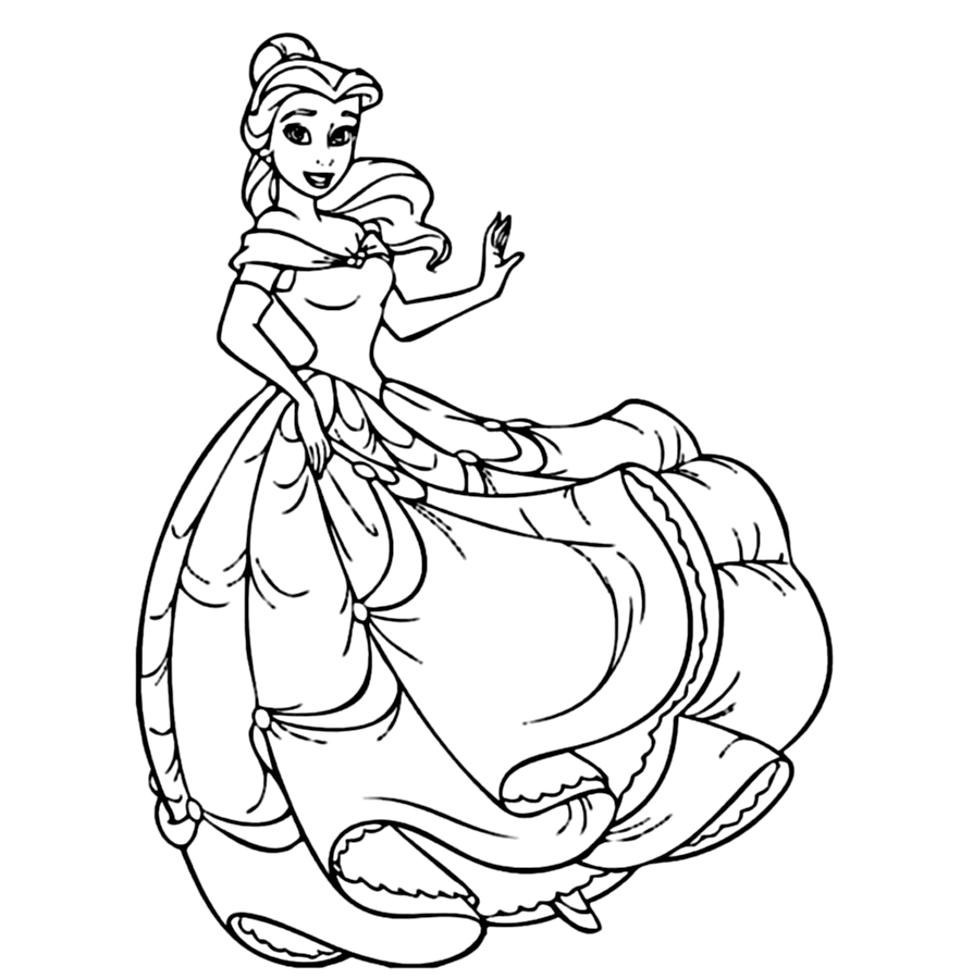 Belle Coloring Pages - Coloring Pages For Kids And Adults