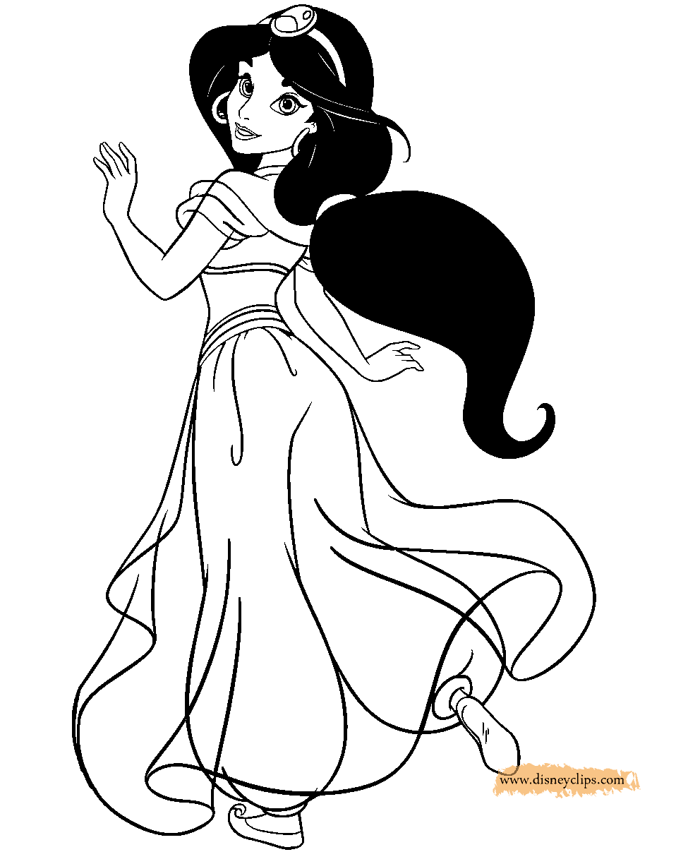Jasmine Princess Coloring Pages