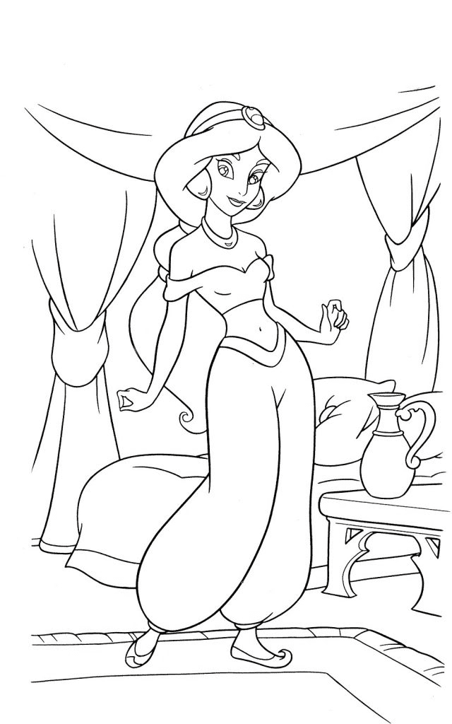Princess Jasmine Coloring Page