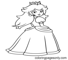 Páginas para Colorir Princesa Pêssego