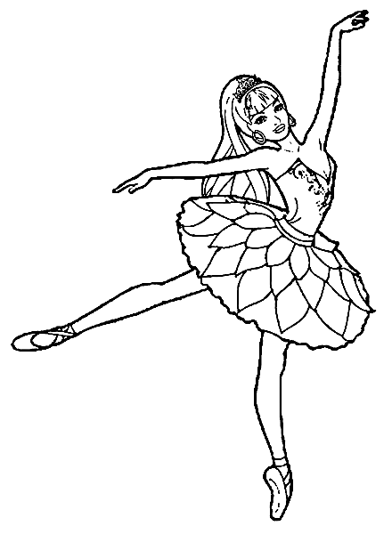 Printable Ballerina Coloring Page