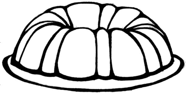 Printable Bundt Cake Coloring Pages