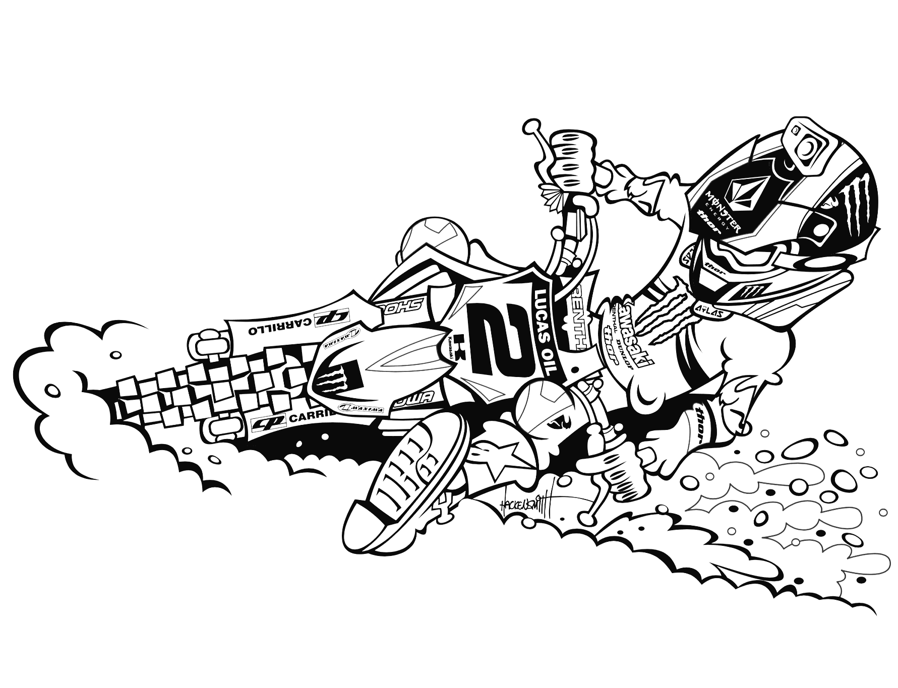 Dirt Bike Coloring Sheets Free Printable Templates