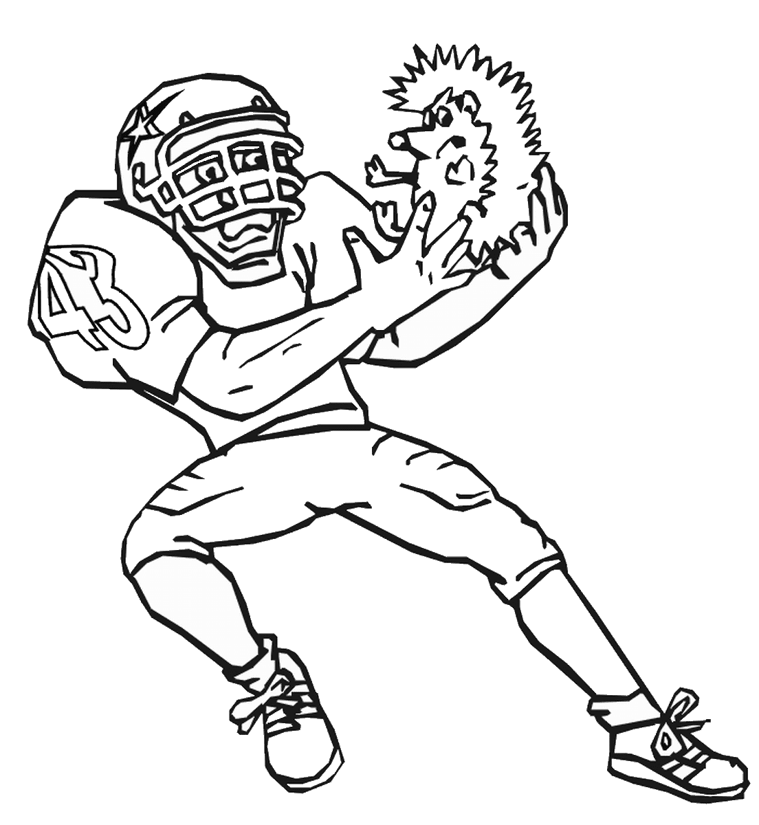 Printable Football Player Coloring Page Free Printable Coloring Pages