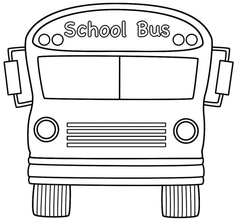 Printable Free School Bus Coloring Page