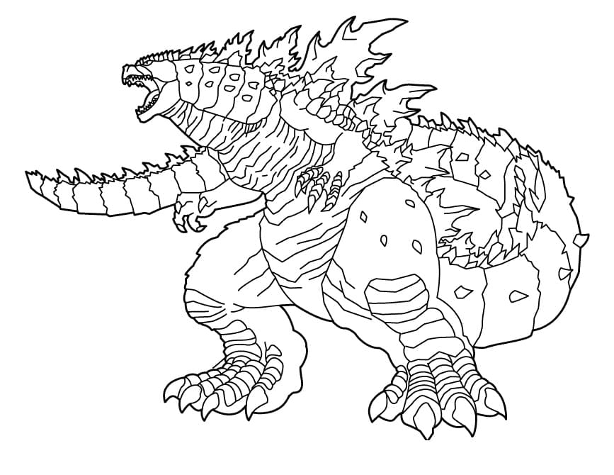 Godzilla géant imprimable de Godzilla