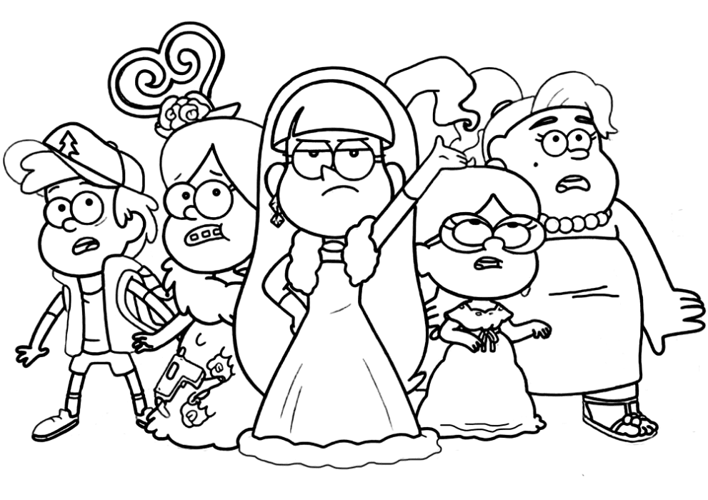 Printable Gravity Falls Coloring Pages