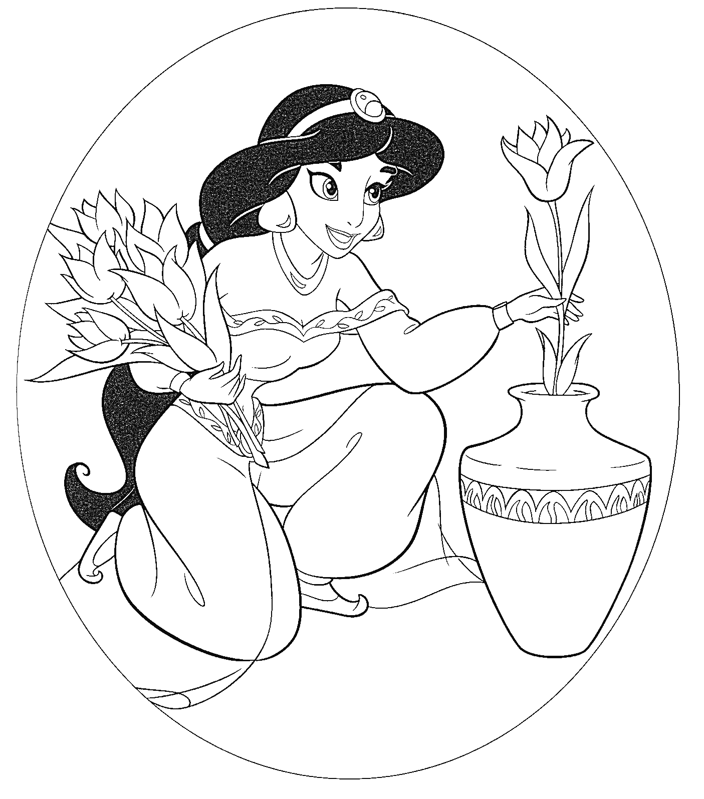Printable Jasmine Coloring Pages