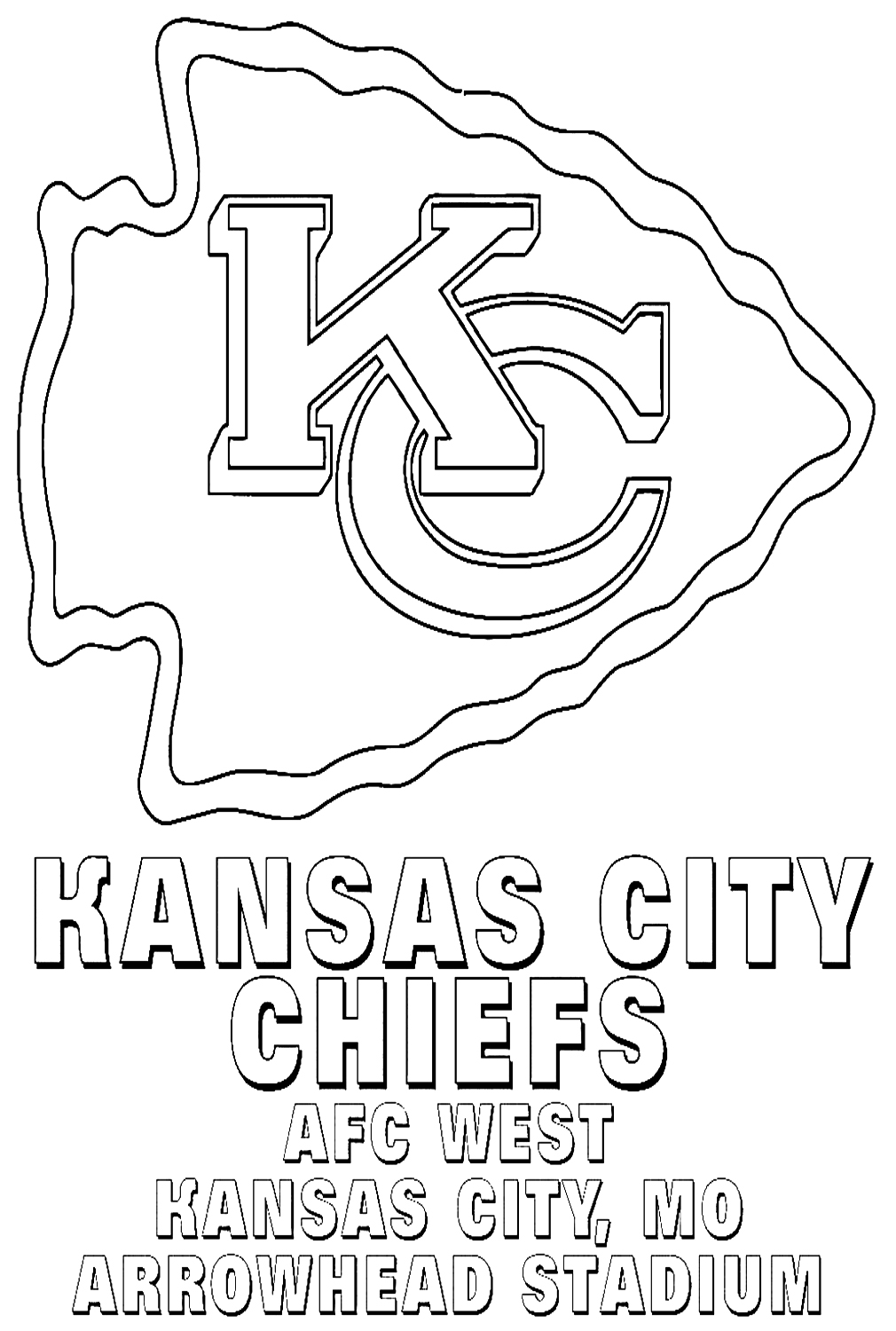 Printable KC Chiefs Coloring Page - Free Printable Coloring Pages