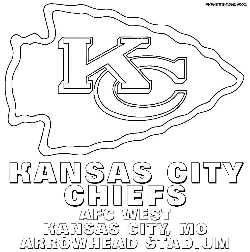 Printable KC Chiefs Coloring Page
