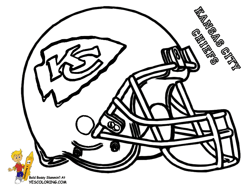 Printable Kansas City Chiefs Helmet Coloring Page Free Printable