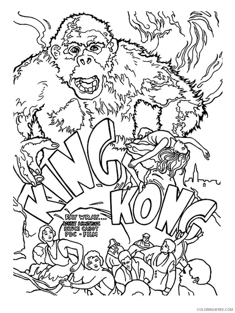 printable king kong coloring pages king kong coloring pages coloring pages for kids and adults
