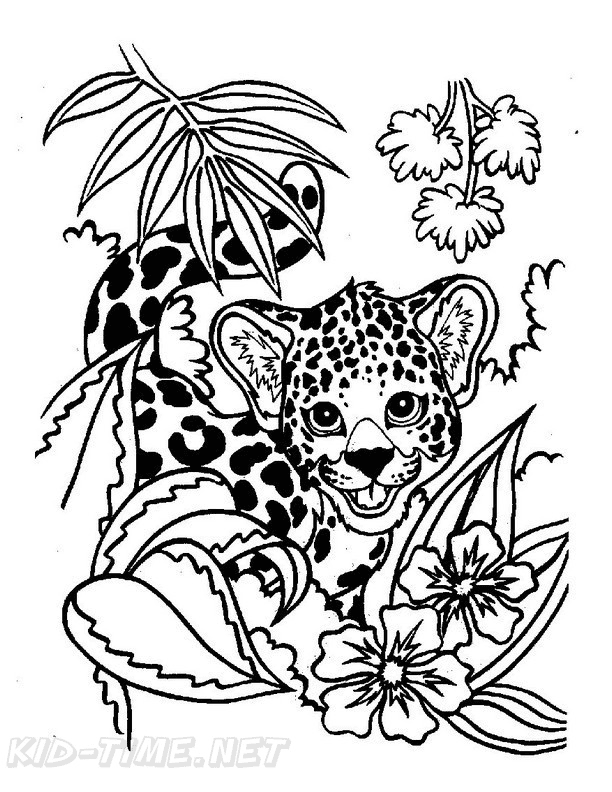 Printable Little Cheetah Coloring Page