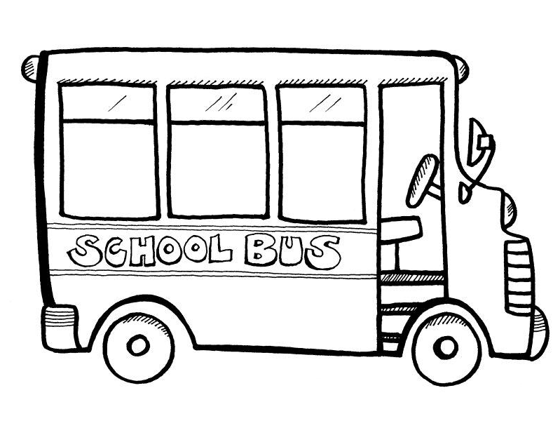 Printable School Bus Coloring Page