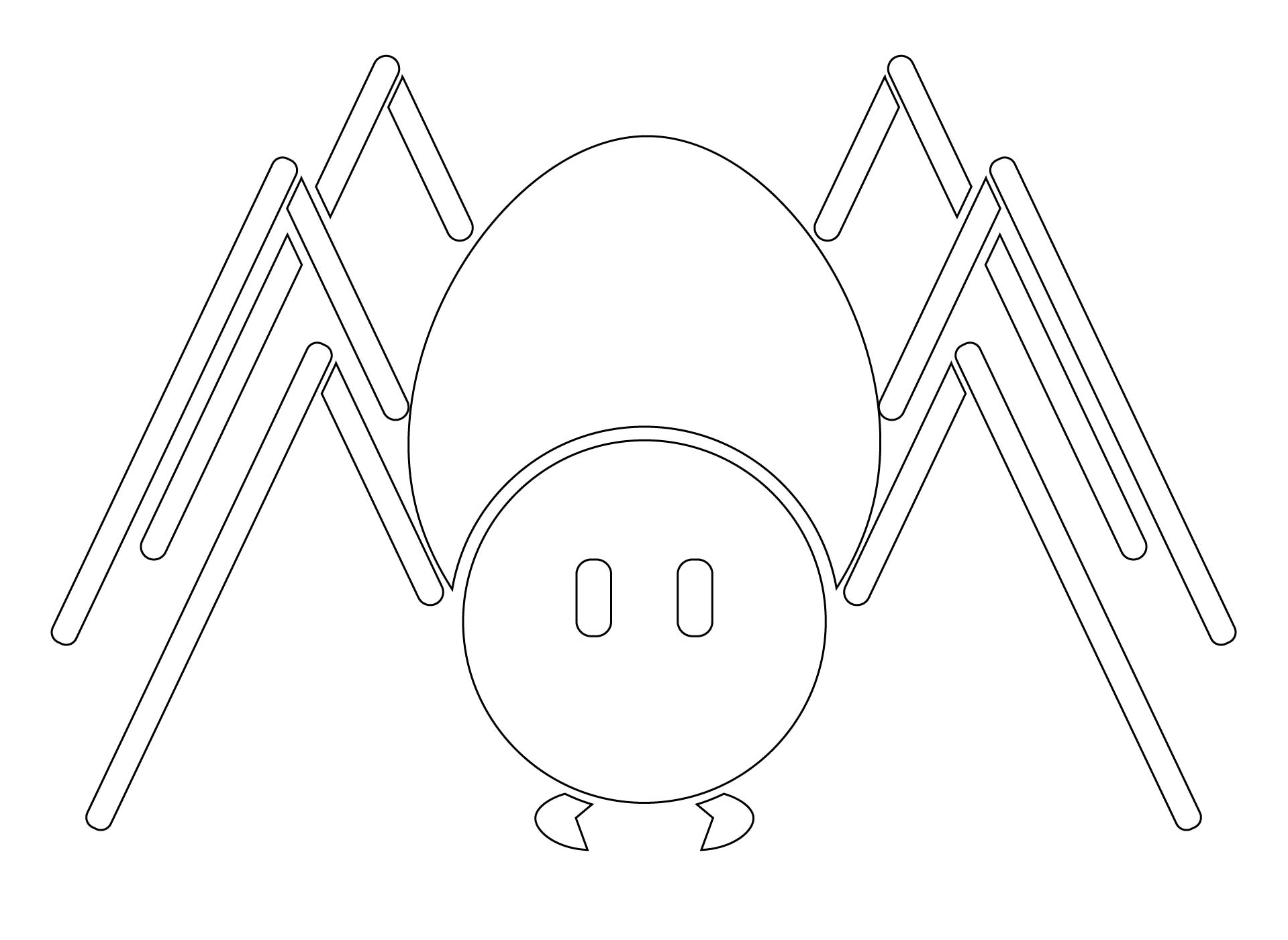 Afdrukbare eenvoudige spin van Spider