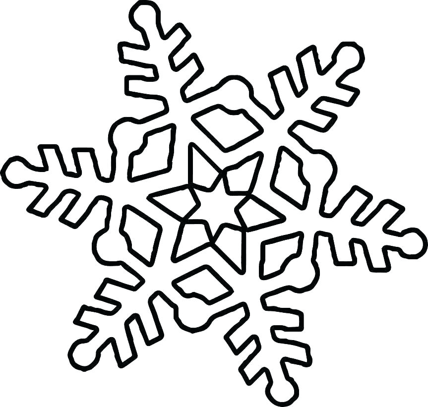 Printable Snowflake Free Coloring Page