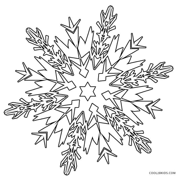 Floco de neve para impressão para crianças da Snowflake
