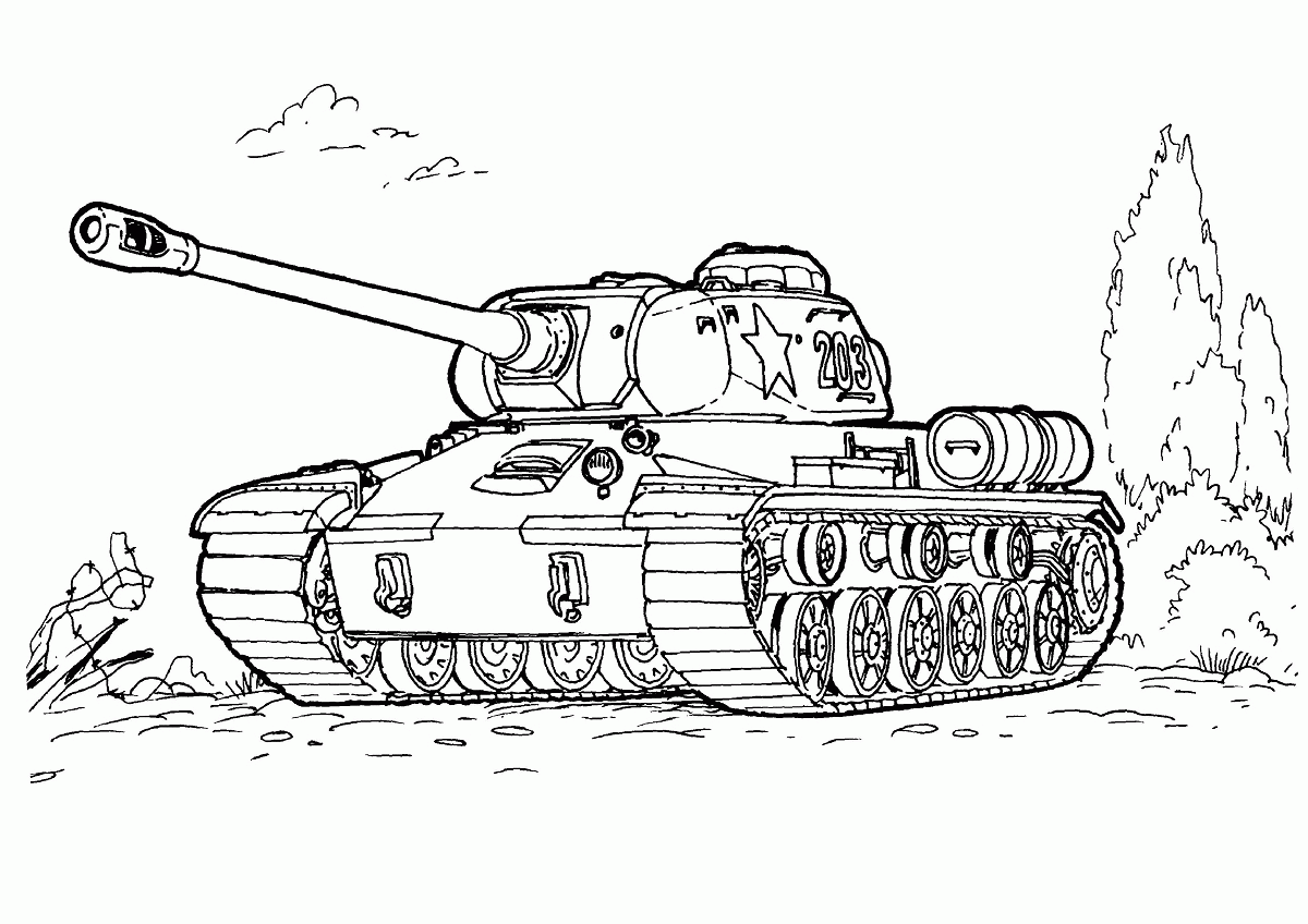 Printable Tank Coloring Page