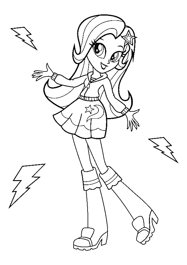Rarity Equestria Girls Coloring Pages
