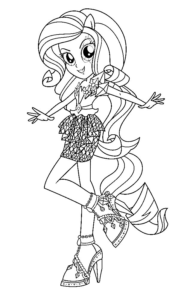 Rarity loves to wear high-heeled shoes Coloring Page