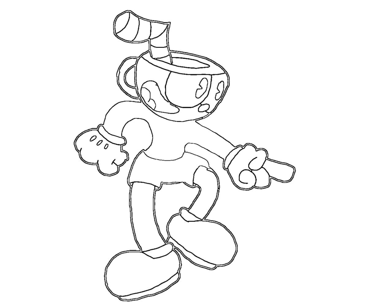 Amazing Cuphead Coloring Pages