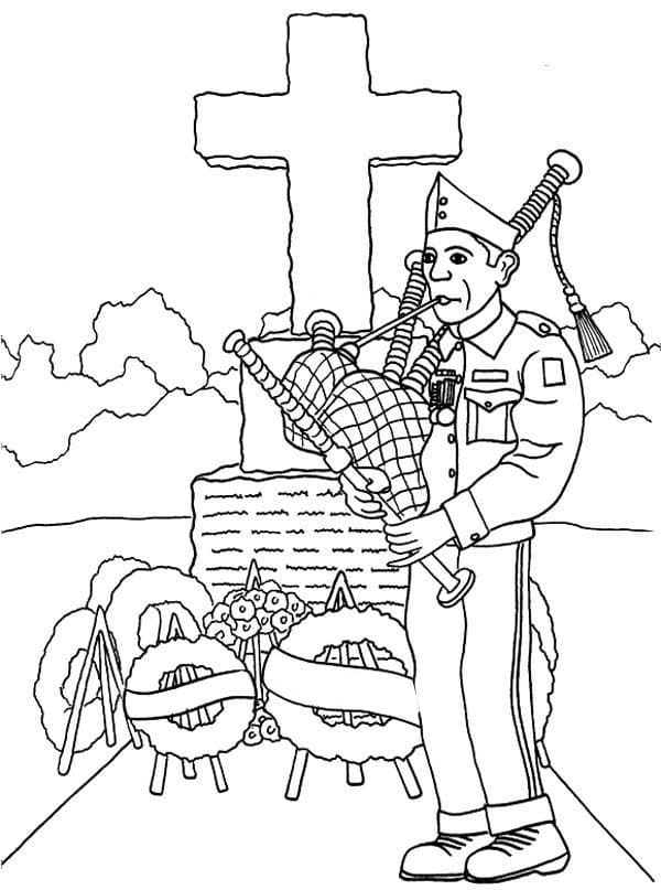Remembering ​Veterans Coloring Page