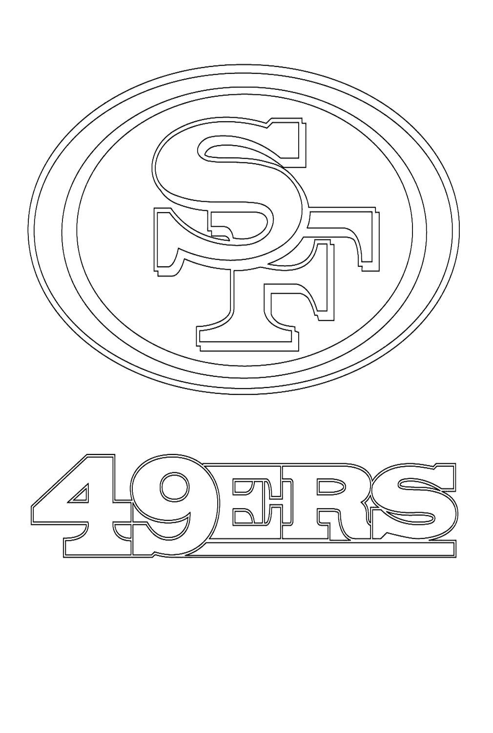 San Francisco 49ers Logo Coloring Page
