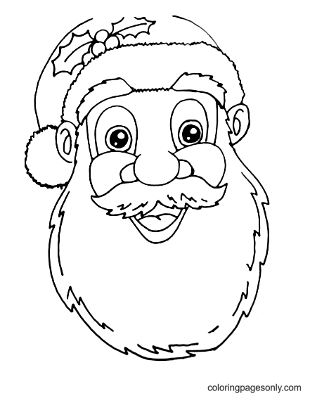 Santa Claus’s Face – Christmas 2022 Coloring Page
